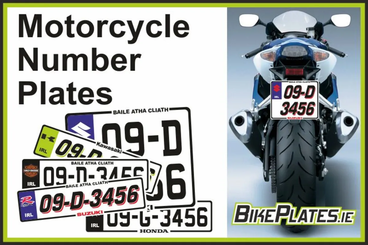Motorcycle / Bike Number Plates - Image 1
