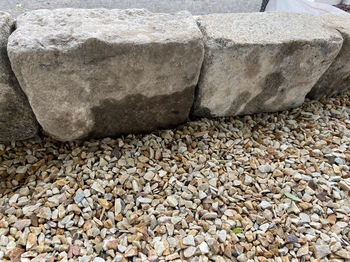 Old Salvage Reclaimed Grey Granite 6" Kerbstones - Image 2