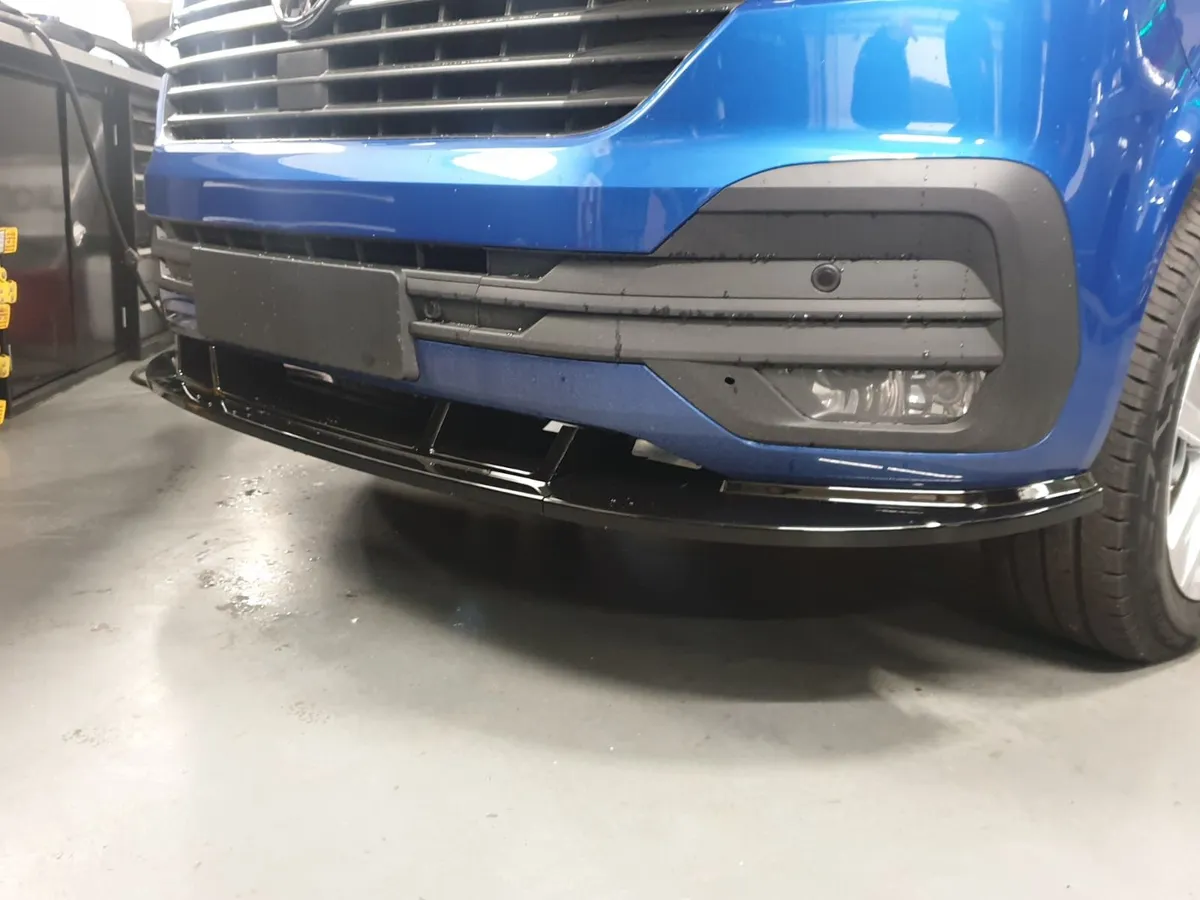 VW T6.1 Transpter ABS Gloss Black Front Splitter - Image 4