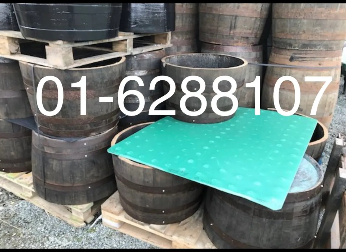 Whiskey Barrel Planters- delivered - Image 2
