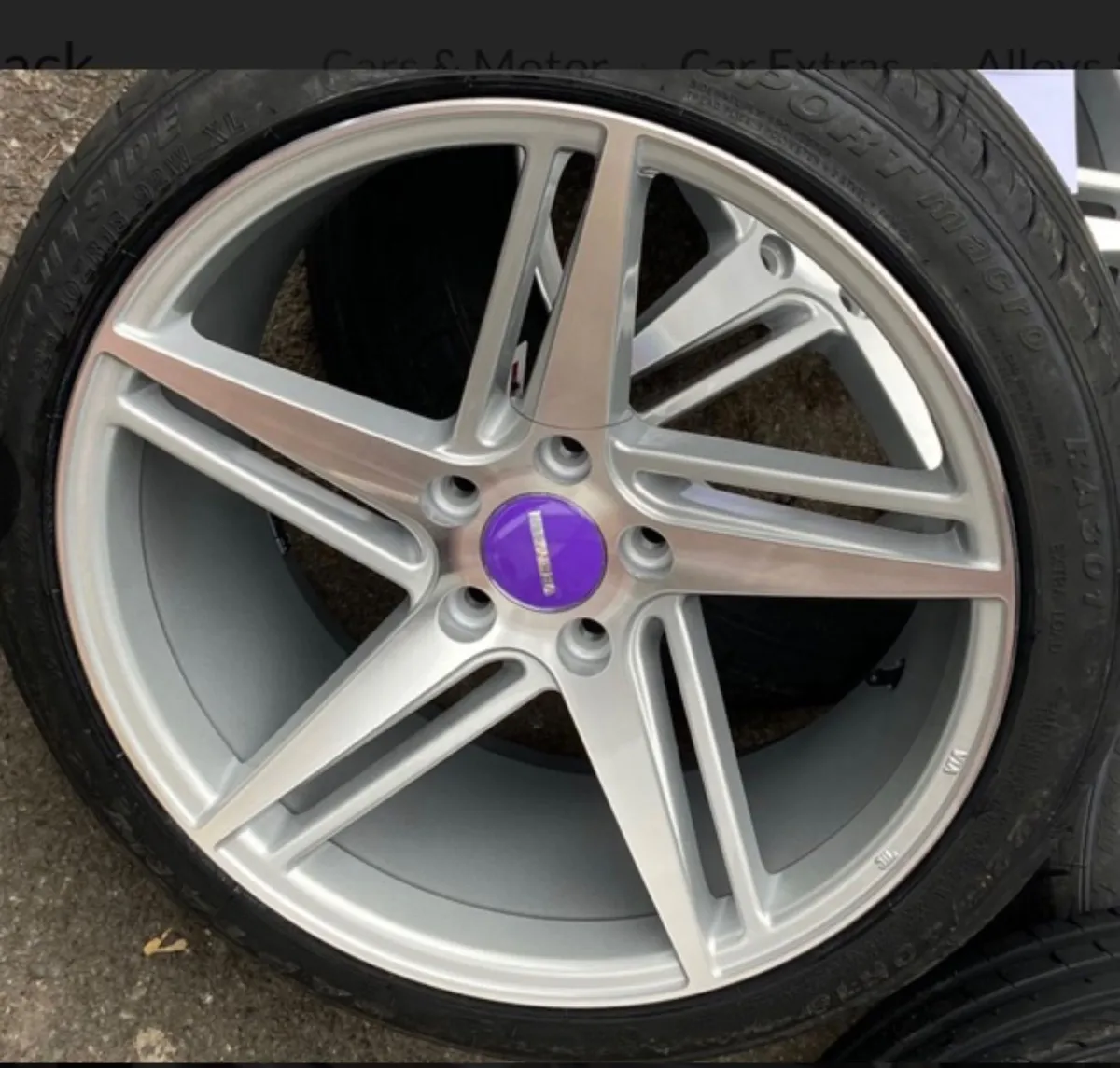 18” Veemann 8” & 9” 5x112 silver - Image 1