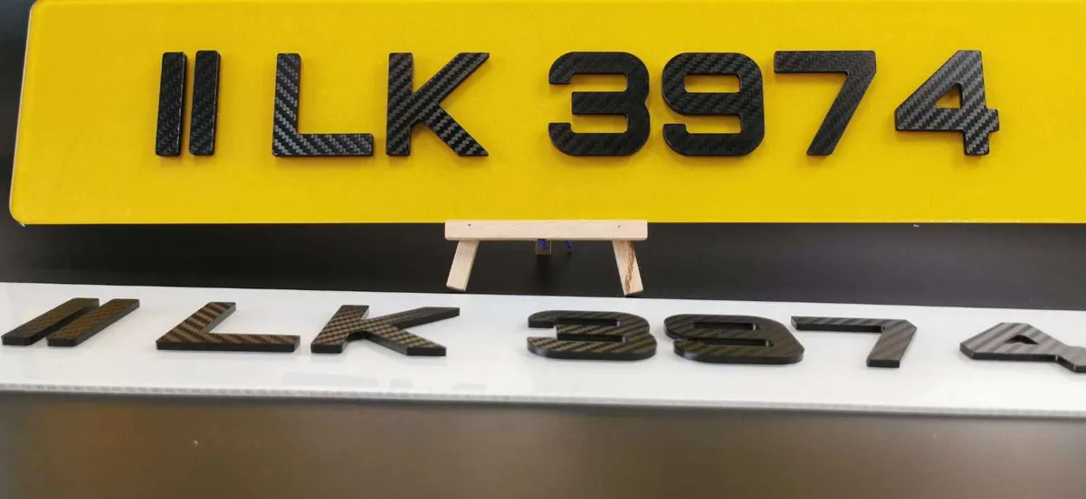 Pair of 4D Carbon Effect Number Plates - Image 2