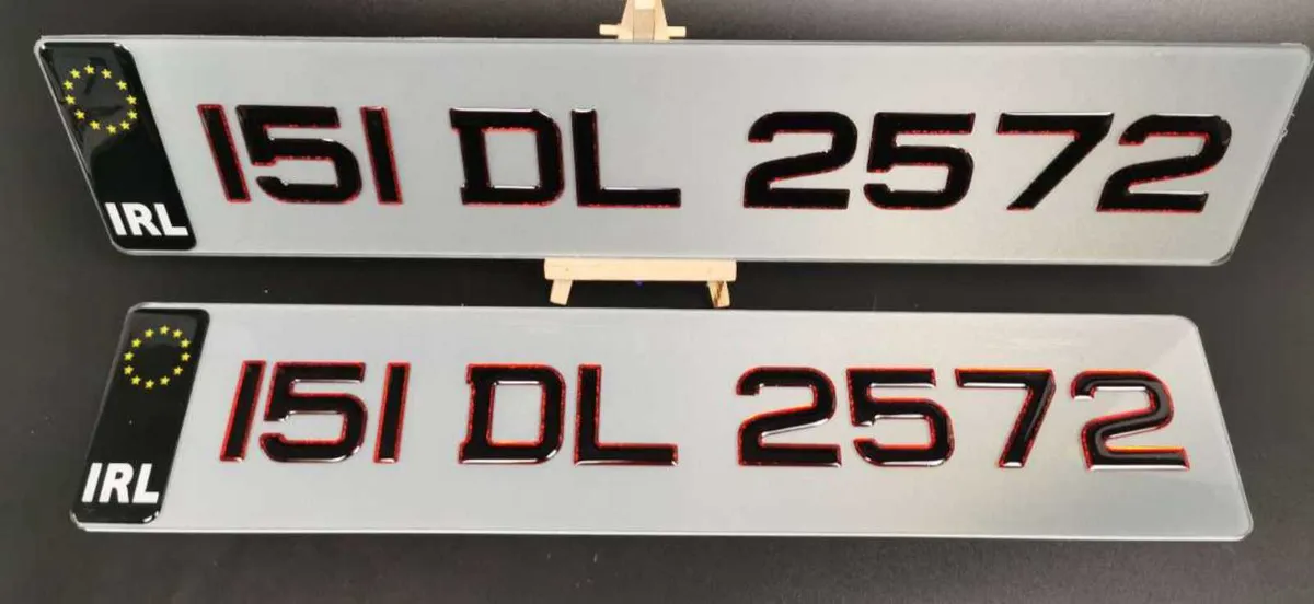 Pair of Tinted 3D Gel Number Plates - Image 2