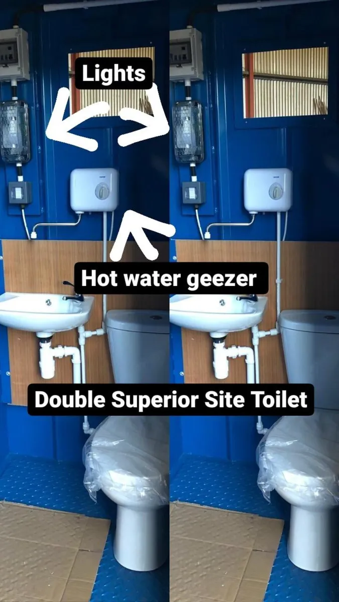 Double Site Toilet with Hot Water and a light - Image 3