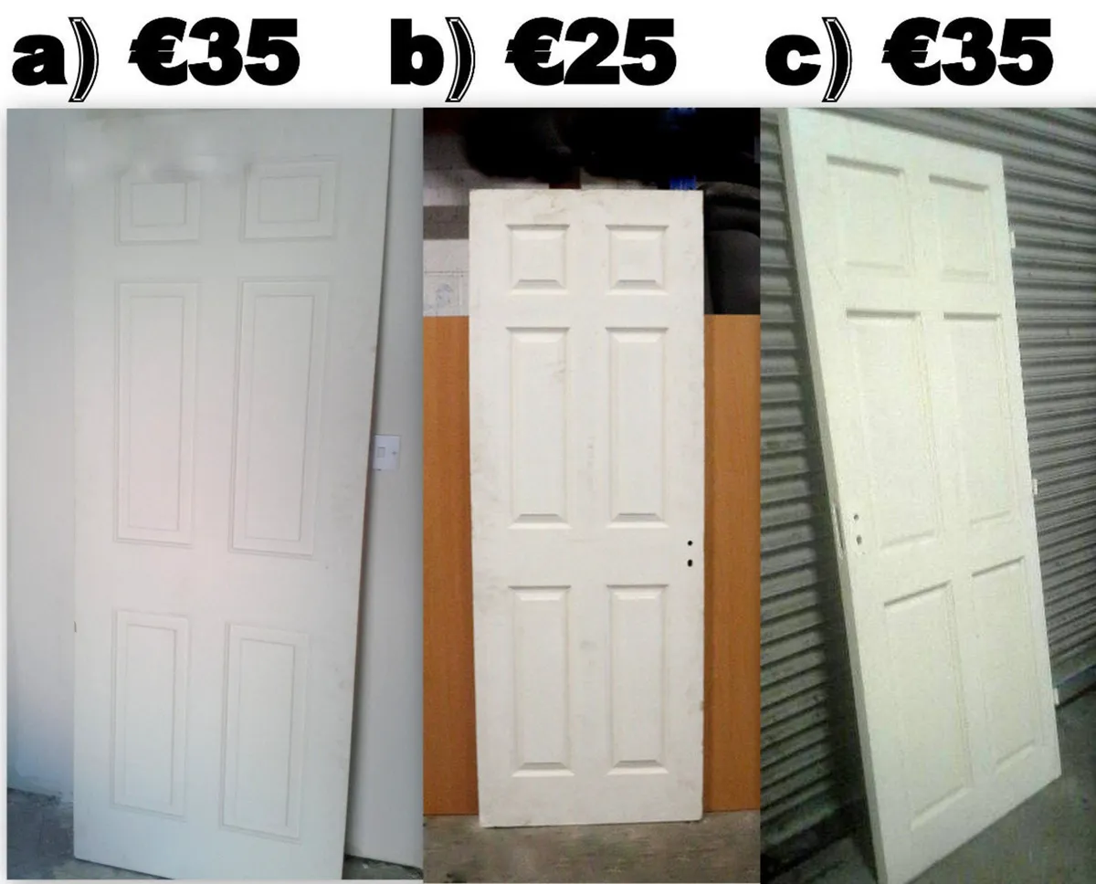 Selection of White internal doors - Image 1