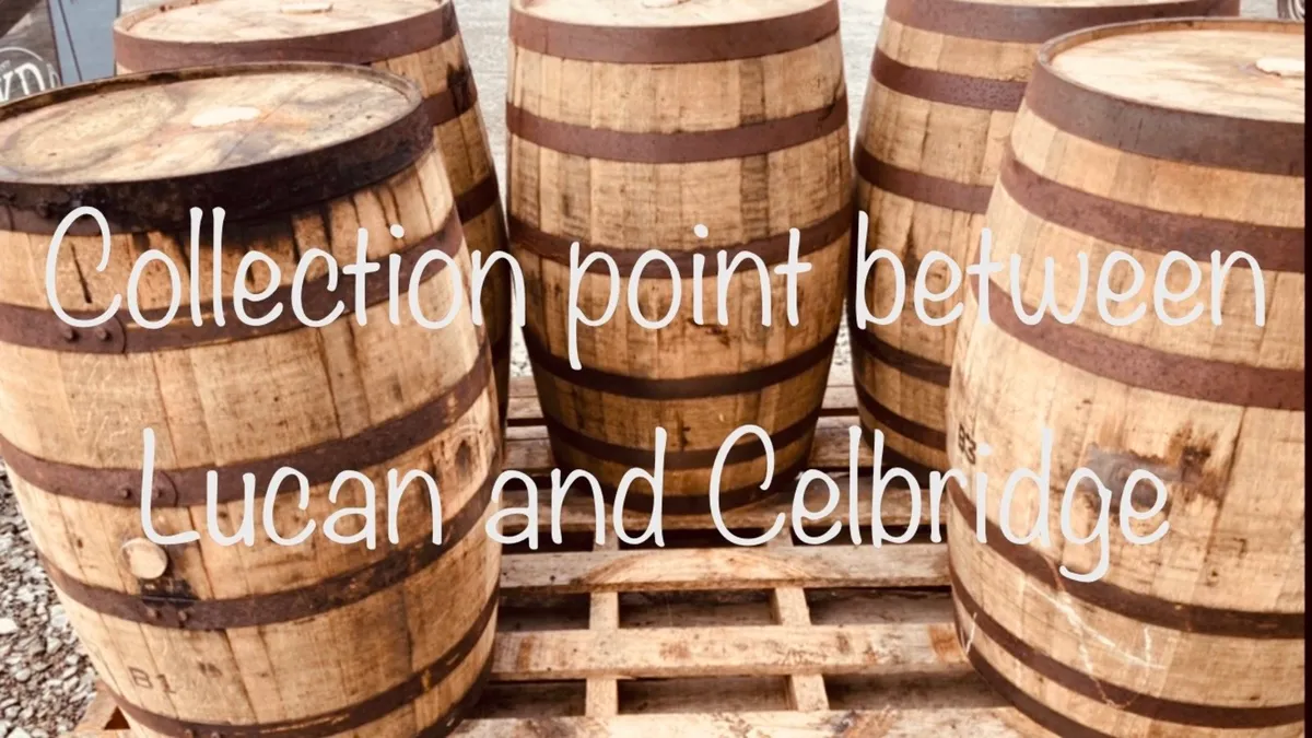 FLAT TOP WHISKEY BARRELS FOR BEER GARDENS - Image 1