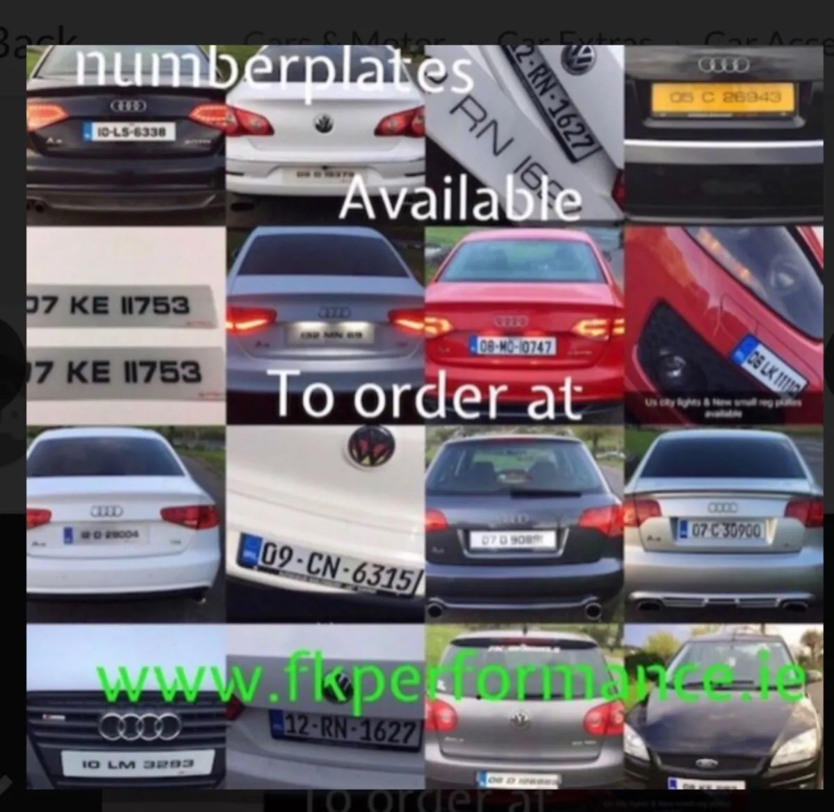Nct & upgrade number plates from €25 - Image 1