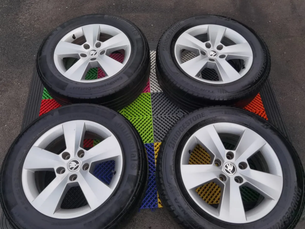 16” Skoda 5x112 & tyres - Image 1