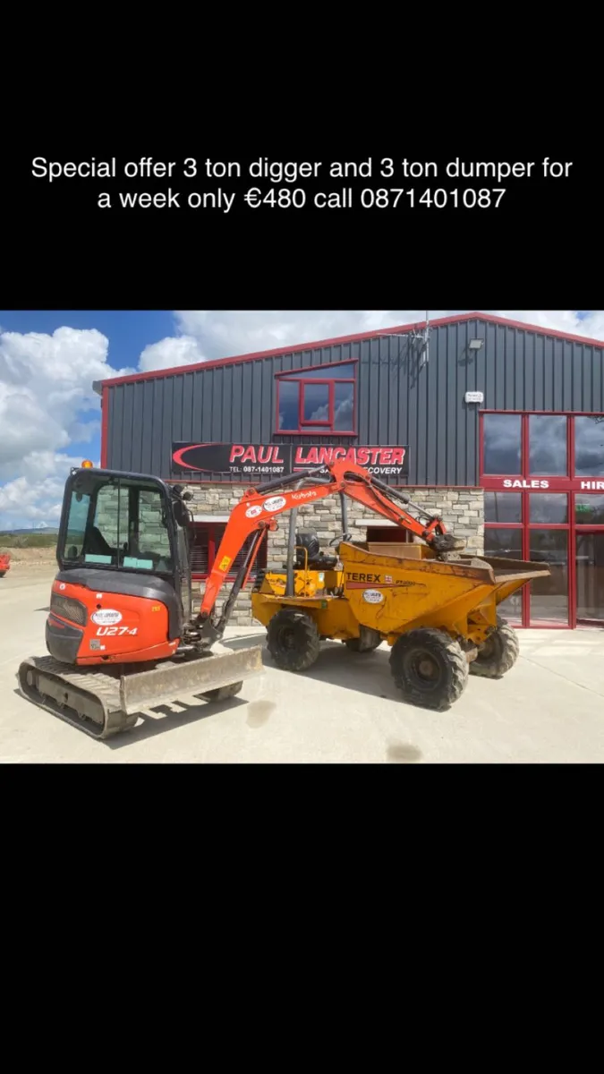 Digger and dumper only €480 per week - Image 2