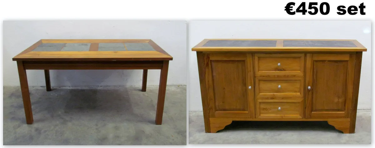 Tiled dining table & side boards sets - Image 2