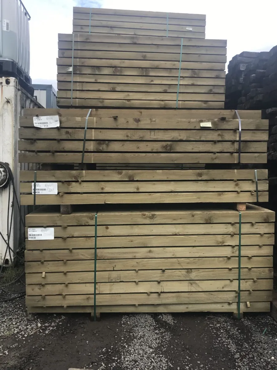 Green Tanalised  Railway Sleepers - Image 2