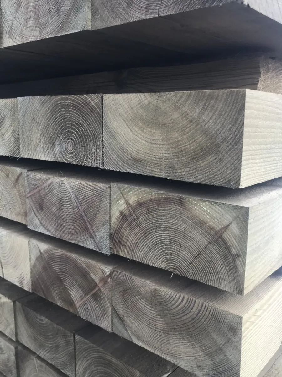 Green Tanalised  Railway Sleepers - Image 3