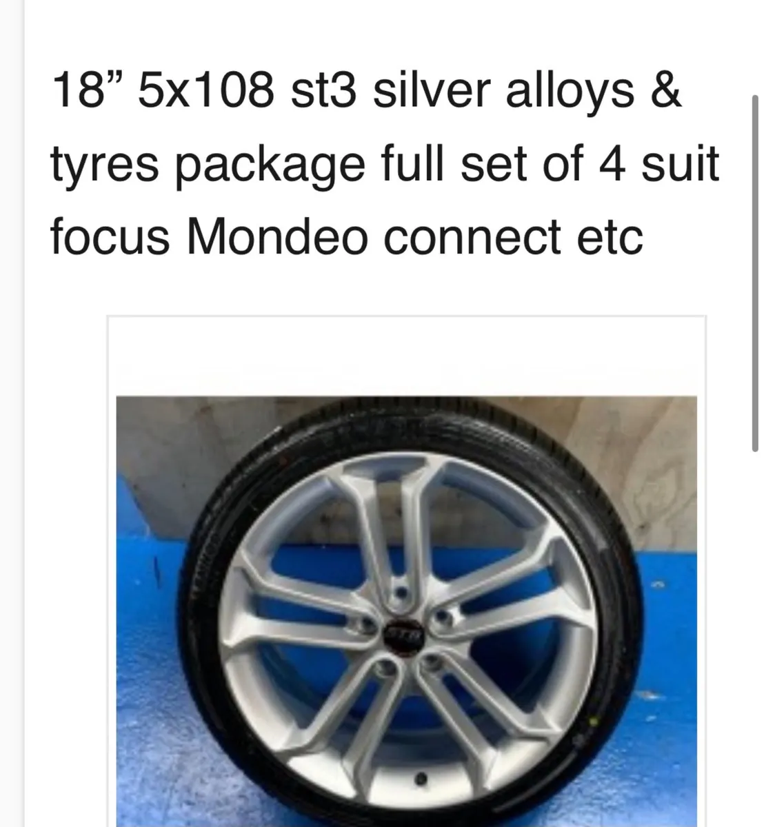 18” st alloy & tyres 5x108
