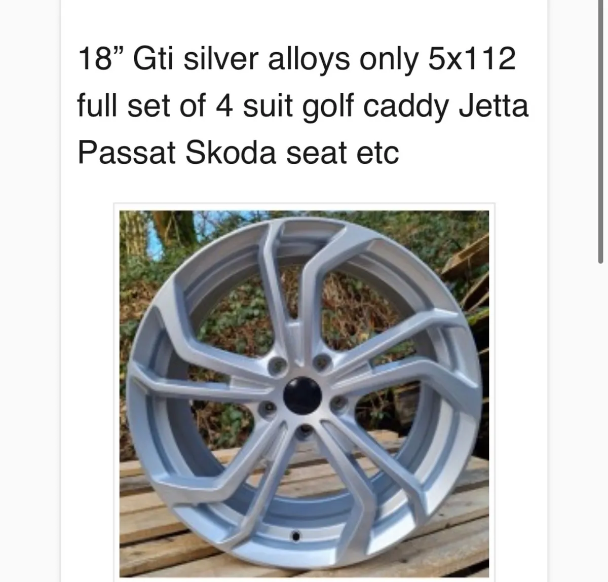 18” Gti silver 5x112 golf Passat