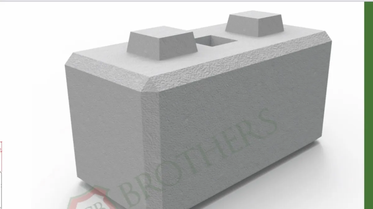 Concrete Lego block - Image 1