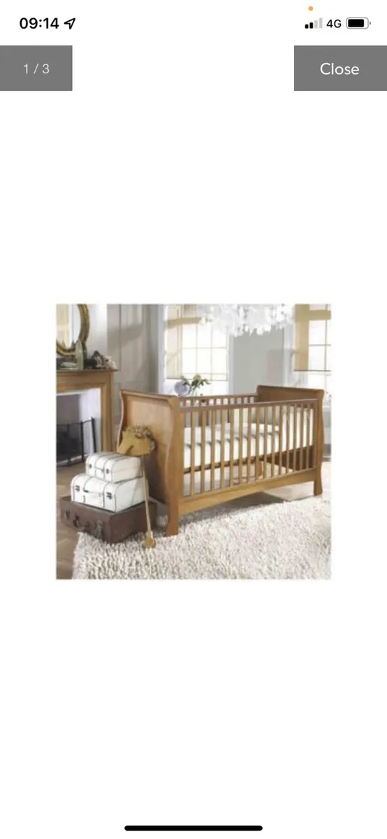 Izziwotnot Bailey Sleigh Cot Bed - Image 1