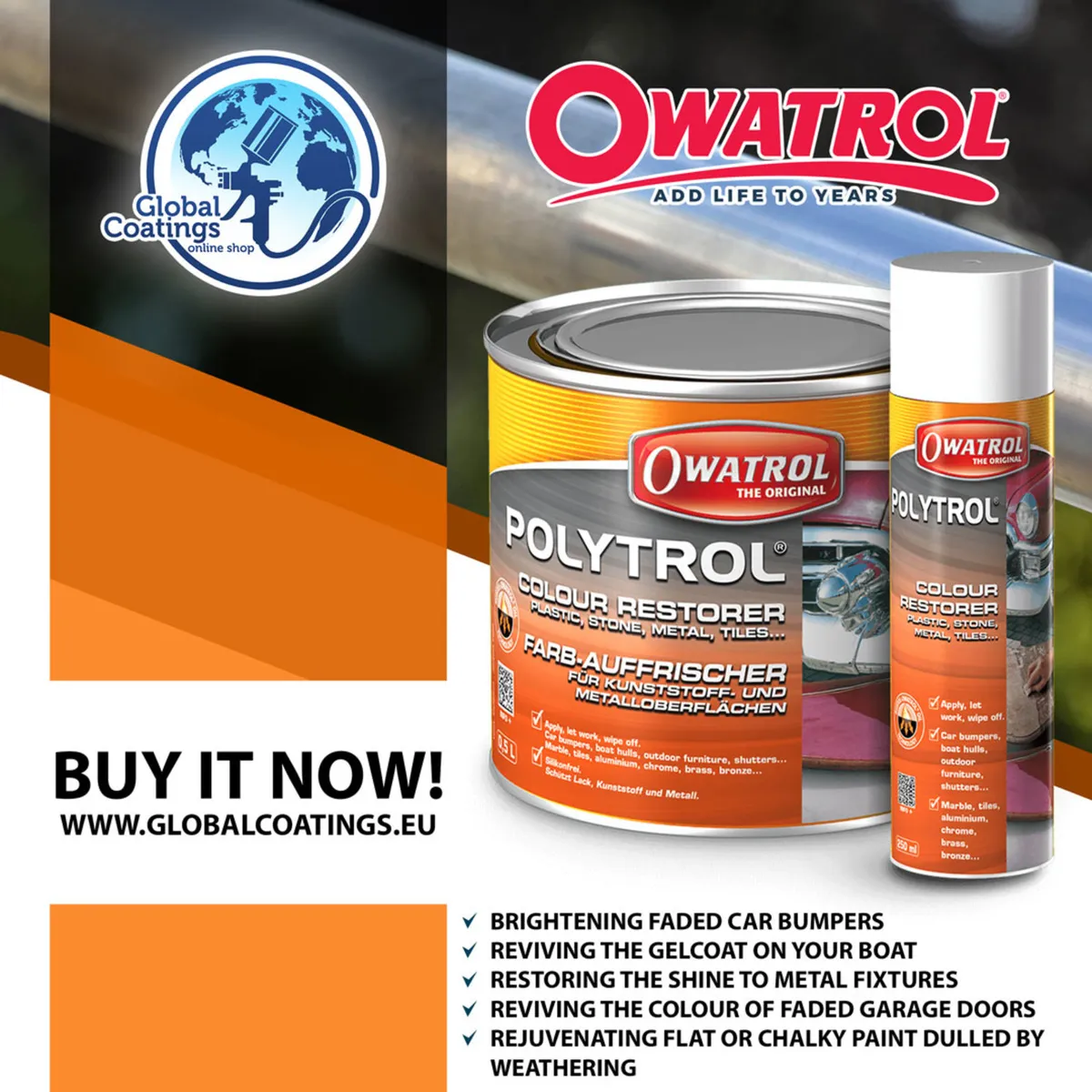 BEST Colour Restorer Plastic/Metal/uPvc/Fiberglass - Image 3