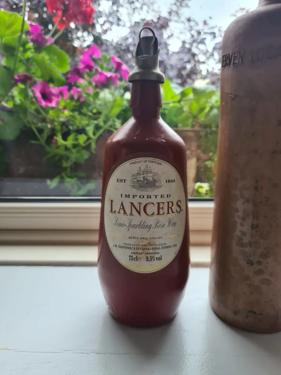 2 Vintage Stoneware bottles with original pourers. - Image 2