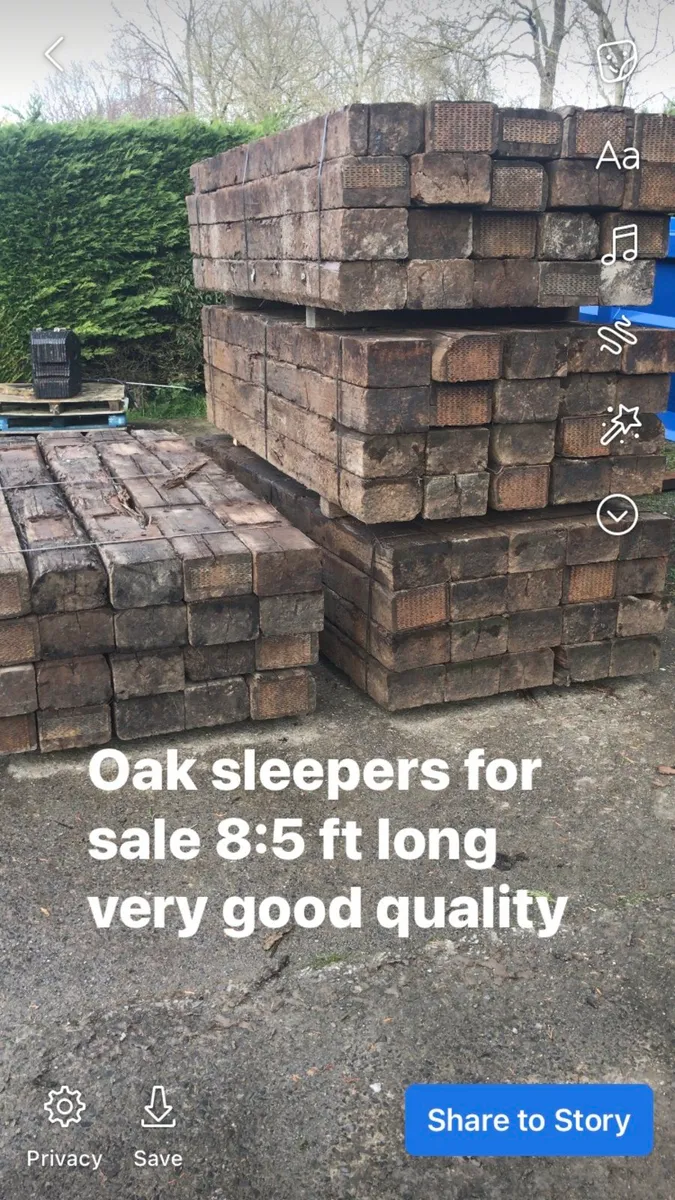 Grade A oak railway sleepers - Image 2