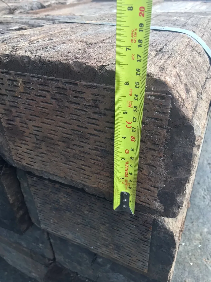 Grade A oak railway sleepers - Image 4