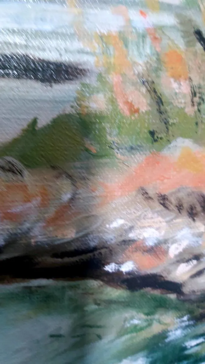 Large oil painting on canvas 1990 - Image 3