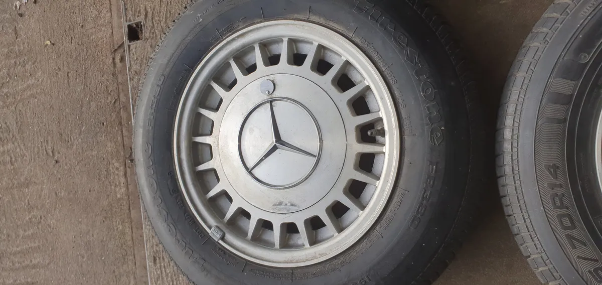 MERCEDES ALURAD  ALLOYS 6.5 × 14 MINT ORIGINAL - Image 3