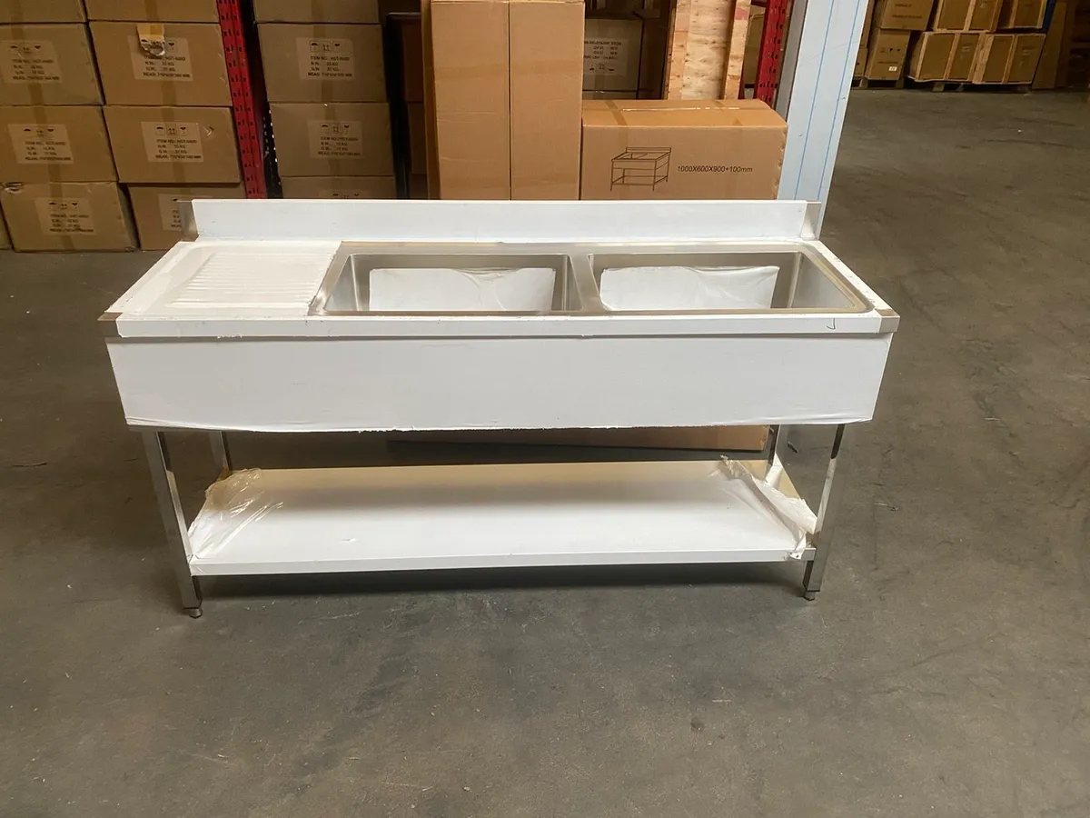 New Large double Potwash sink  large bowls - Image 1