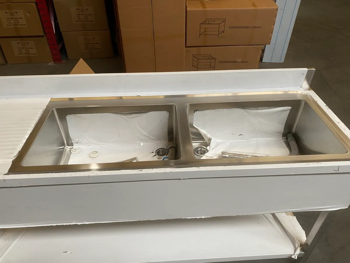 New Large double Potwash sink  large bowls - Image 3