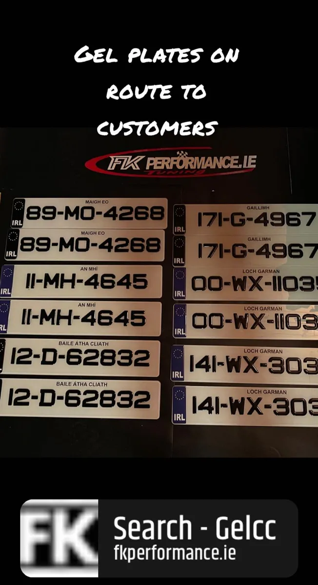 Gel , German , jap , metro number plates delivered - Image 1