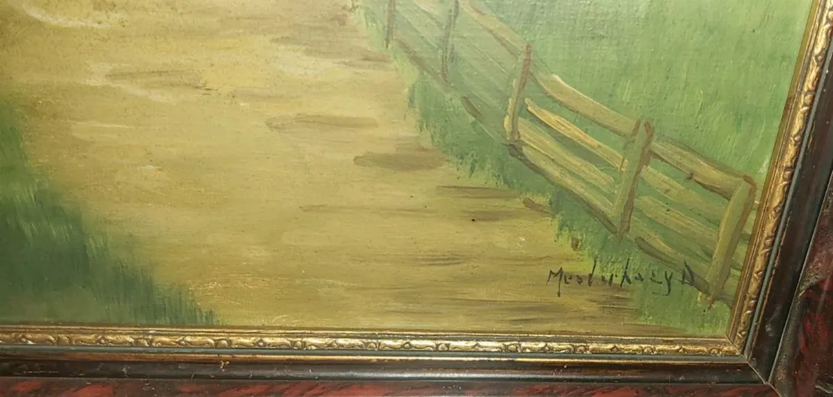 Mesterhazy-antique oil painting - Image 2