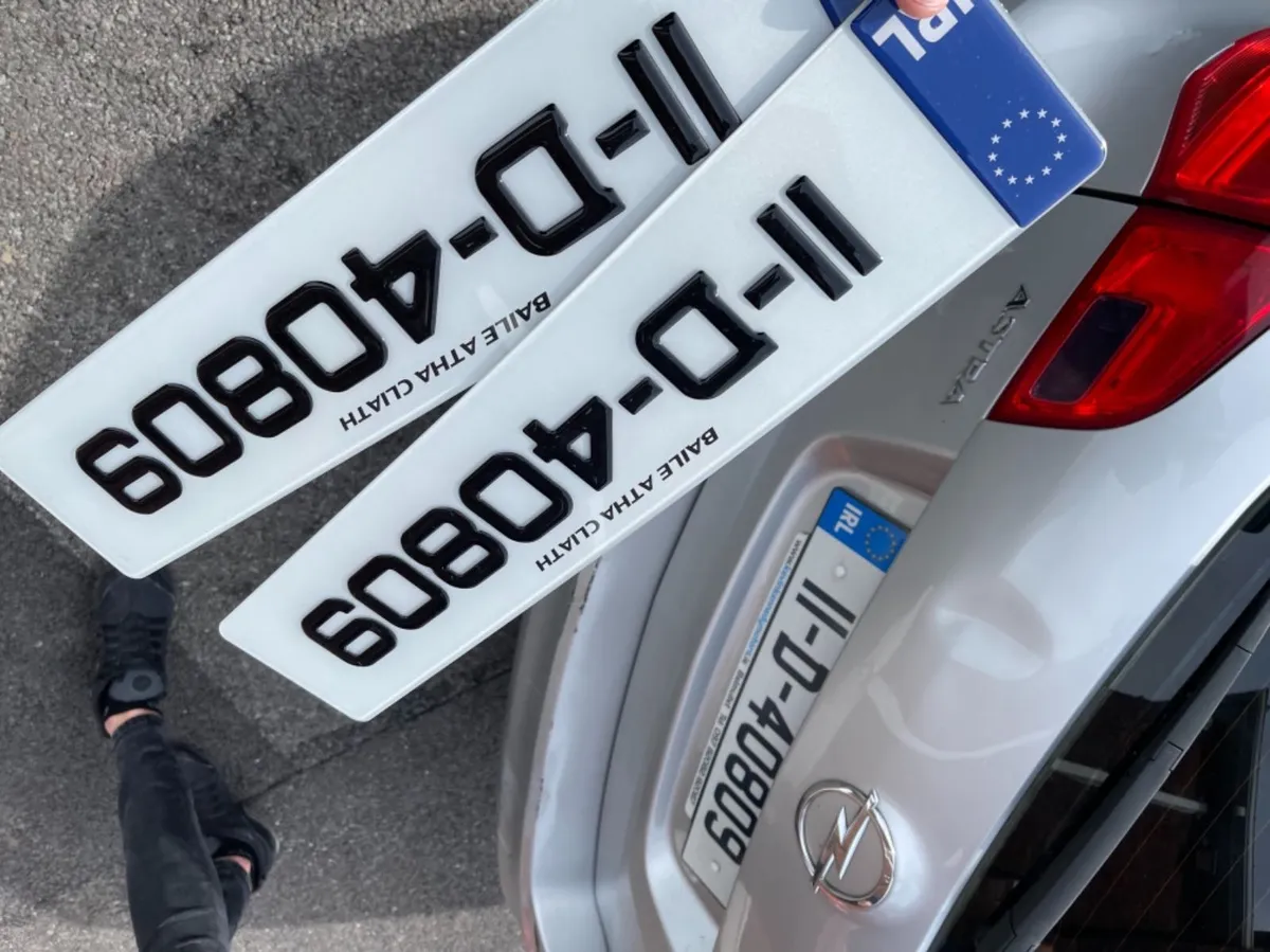 Gel number plates delivered nationwide €49