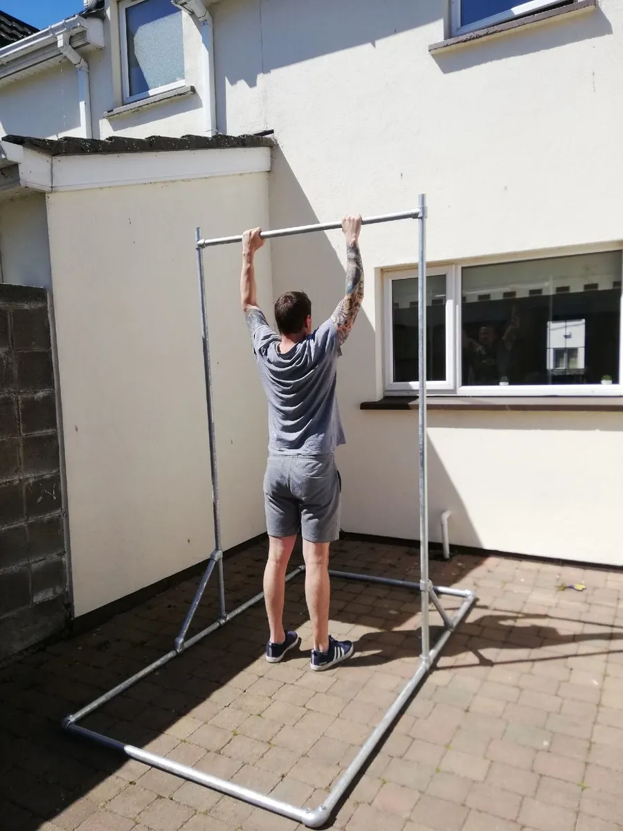 Steel Pull Up Bar - Adjustable Height - Industrial - Image 2