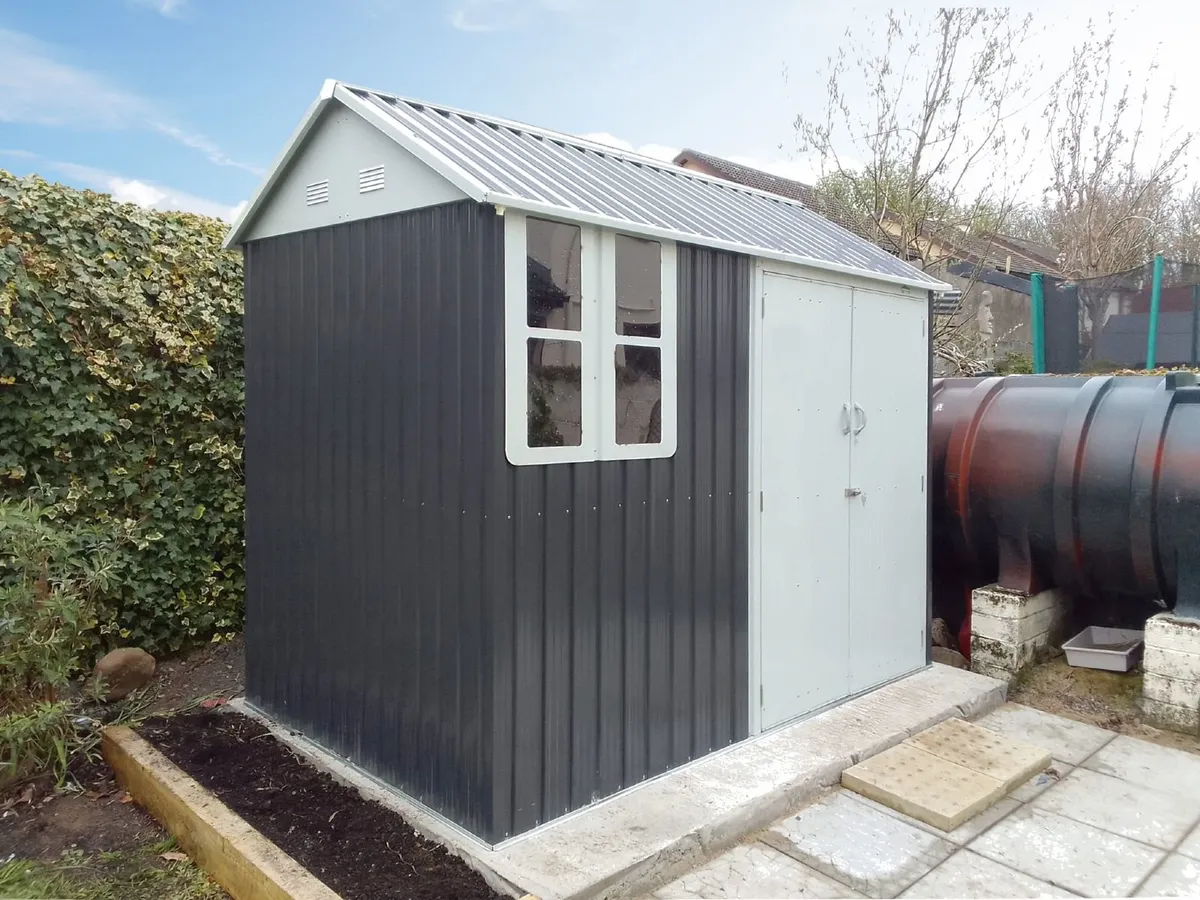 8ft x 6ft Steel Cottage Shed - Image 1