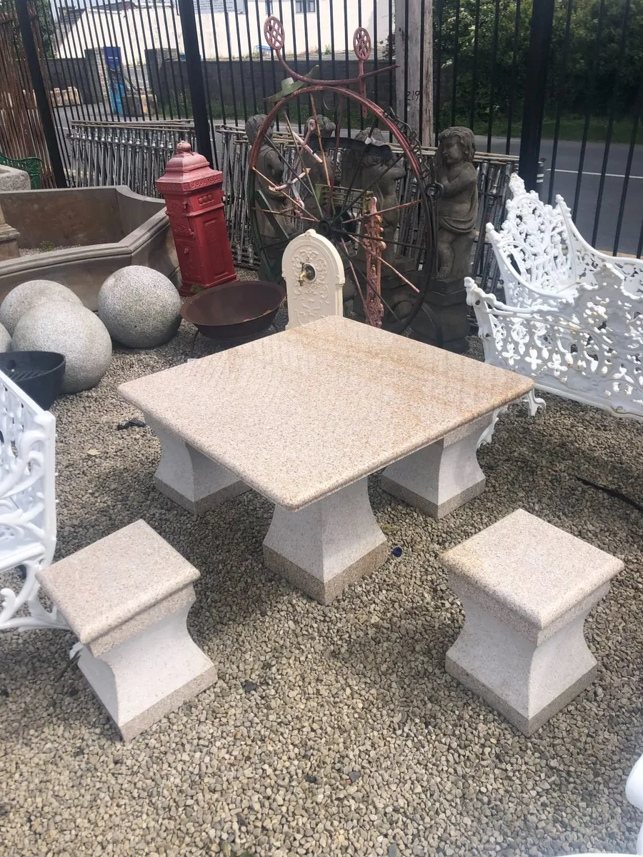 Polished granite garden set's - Image 3