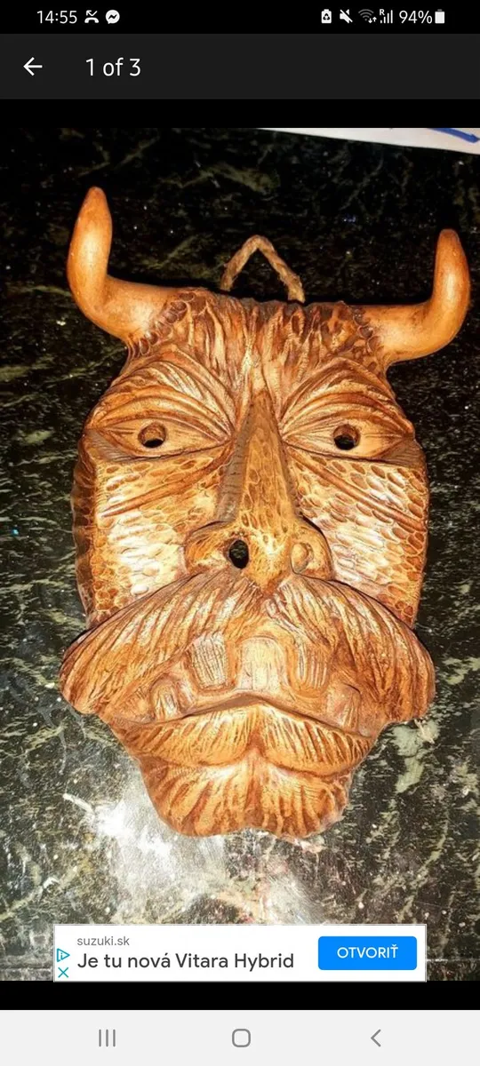 Unique terracotta large BUSO wall mask - Image 1