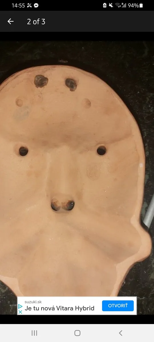 Unique terracotta large BUSO wall mask - Image 3