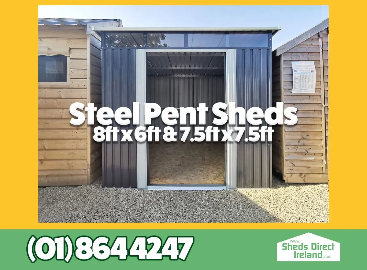 Steel Pent Sheds (2 sizes available) - Image 1
