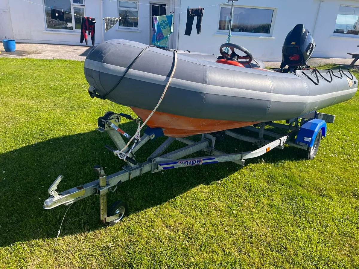 4m Avon RIB with 30hp Tohatsu 4 stroke - Image 1