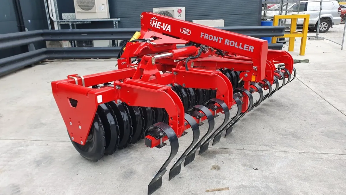New HeVa 3 meter Front Mounted Furrow Press - Image 1