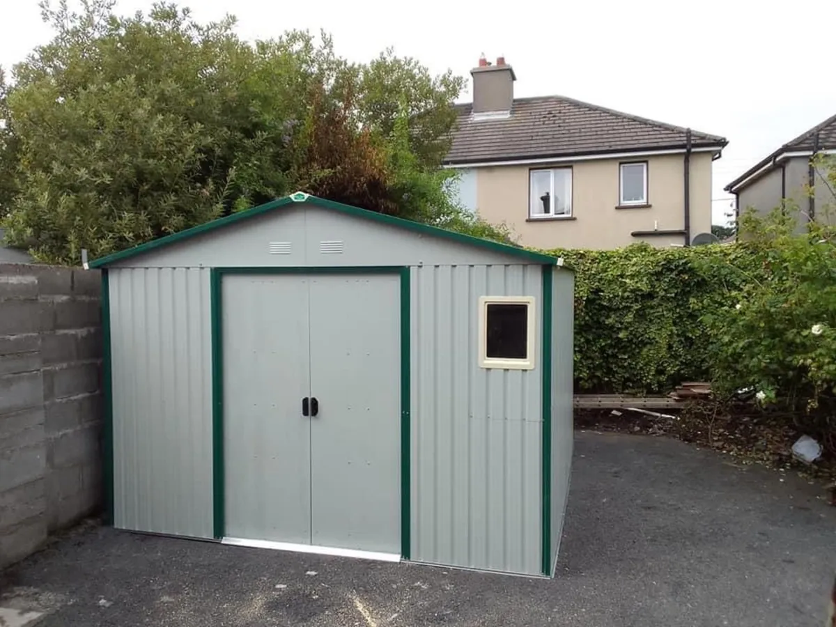 New 10x12ft Metal Shed 180cm door height - Image 1