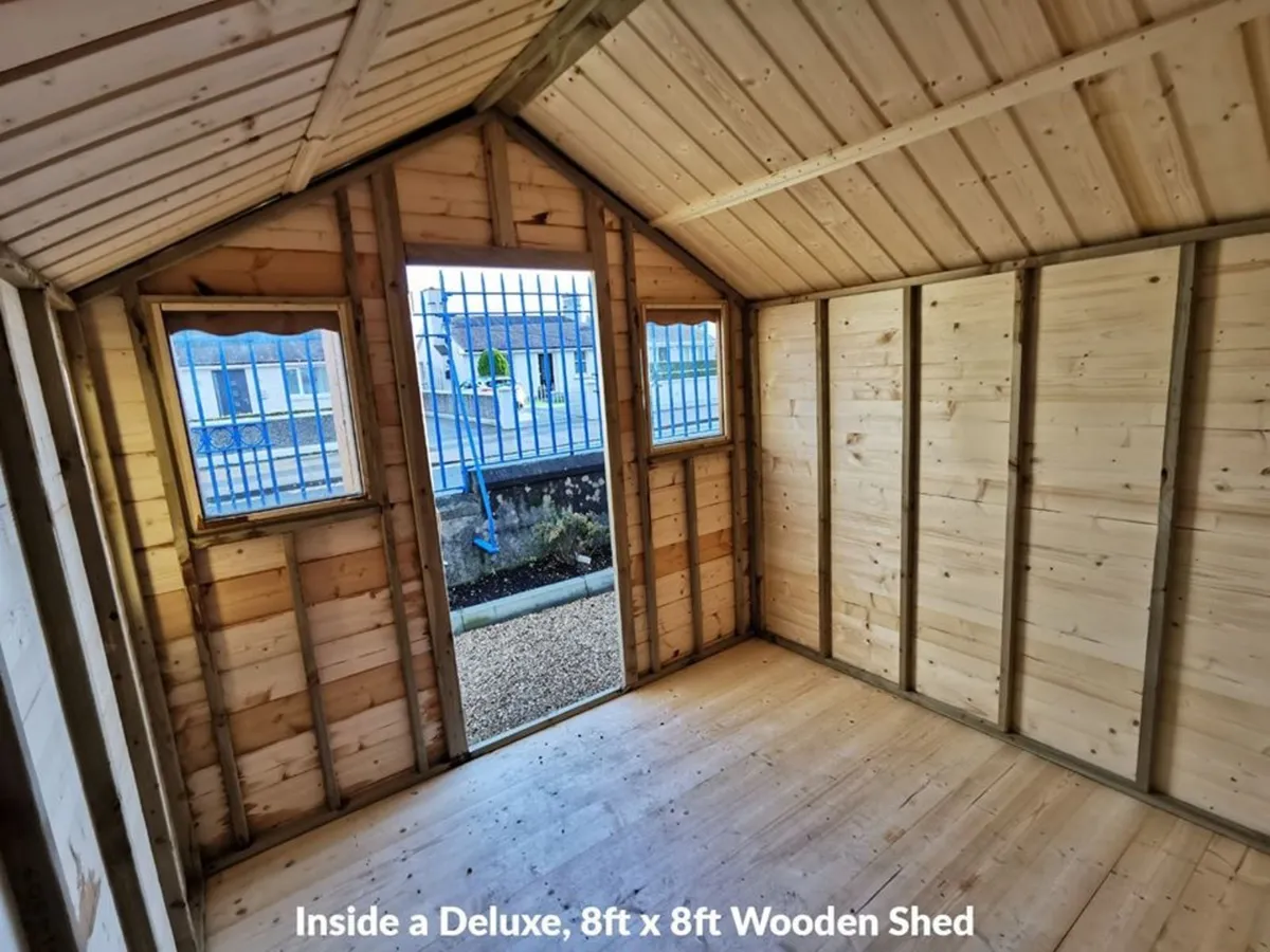 8ft x 8ft Wooden Garden Shed - Image 3