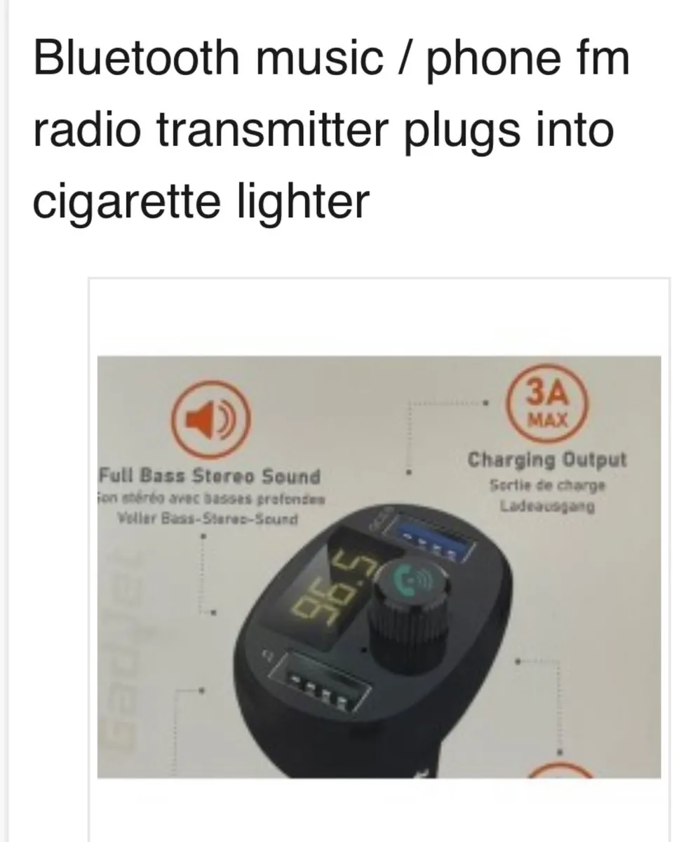 Bluetooth fm radio transmitter