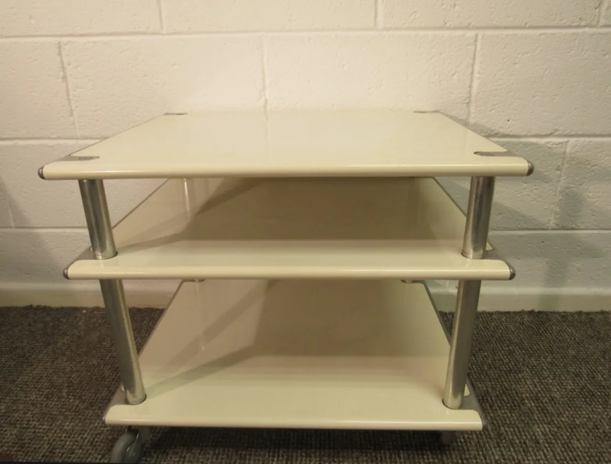 Vintage French metal dental trolley. - Image 2