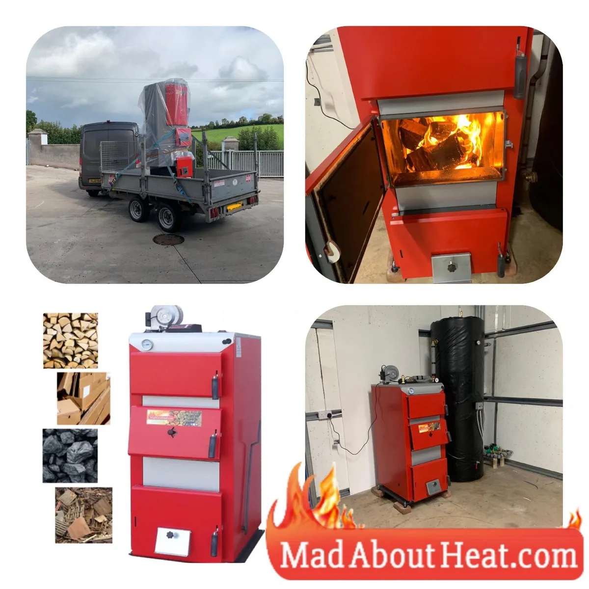 Solid Fuel Biomass Boiler, heat with logs - Image 1