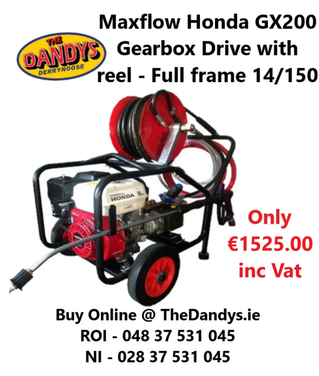 Maxflow Gearbox Drive with Reel Petrol Washers - Image 1