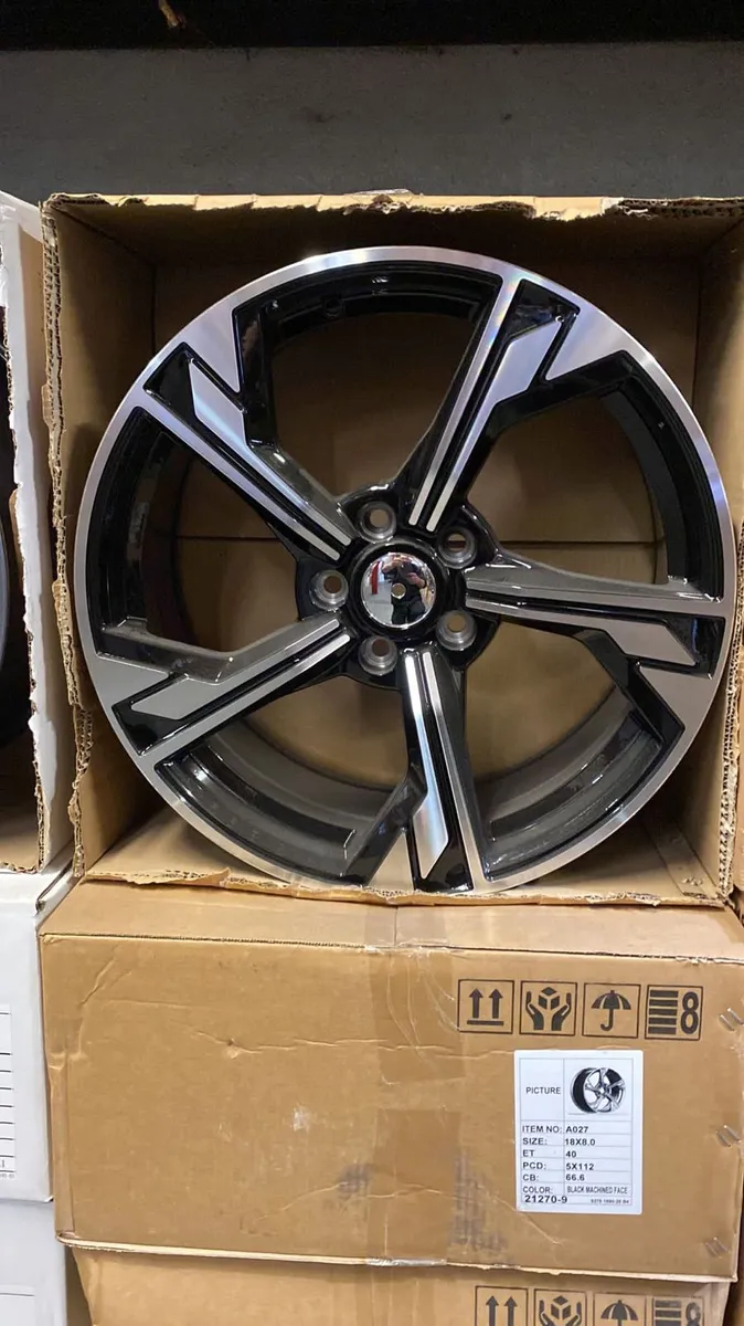 18” 5x112 black / polished