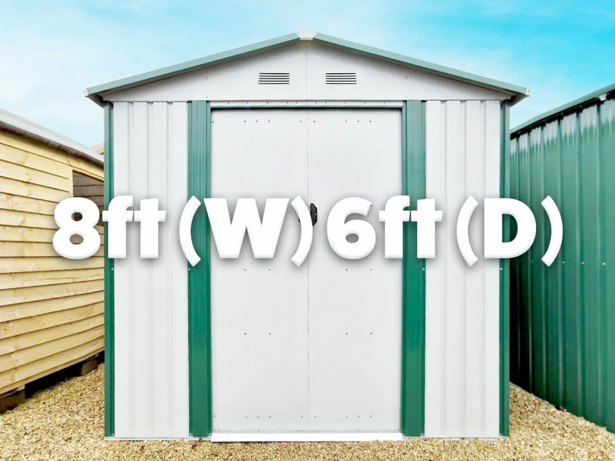 8ft x 6ft Steel Garden Shed - it’s CE approved!! - Image 1