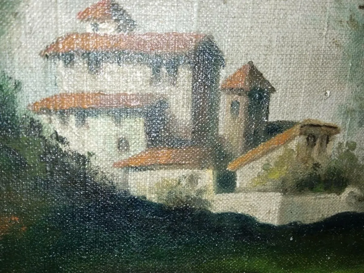 Large Antique oil painting on canvas - Image 3