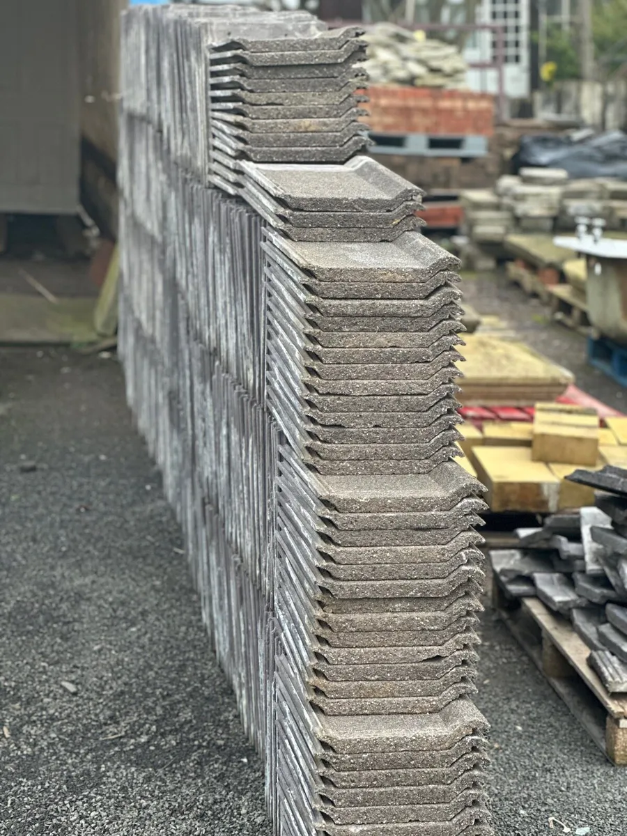 Reclaimed concrete roofing tiles and ridges - Image 1