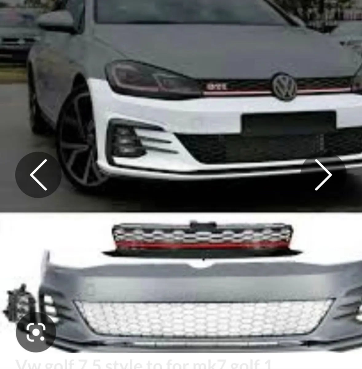 Vw golf Mk7.5 front bumper to fit golf 7